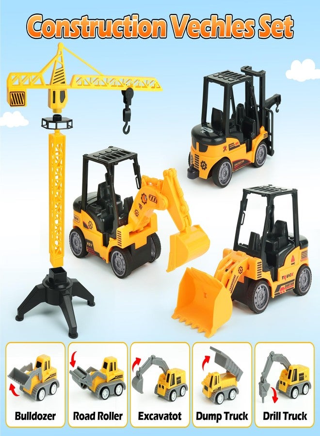 Helsort Sand Construction Site Kit - 37 Pcs Play Sand Art Kit with 8 Construction Trucks, Folding Sandbox, 2.2 lbs Magic Sand, Crane, Worker, Road Signs, Molds, Shovel - Ideal Toys for Boys Girls Age 3+ - Image 4
